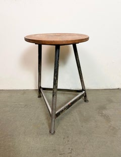 Black Industrial Workshop Stool, 1960s
