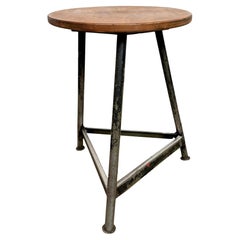Black Industrial Workshop Stool, 1960s