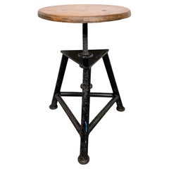 Black Industrial Workshop Swivel Stool, 1960s
