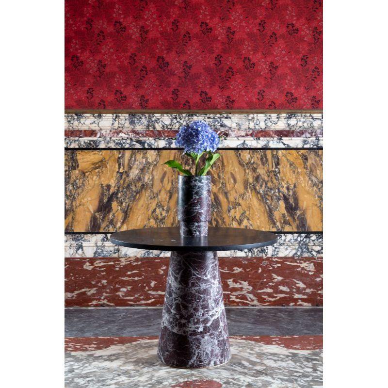 Marble Black Inside Out Vase by Karen Chekerdjian For Sale
