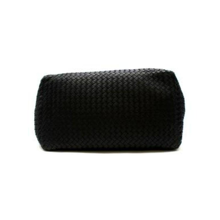 Black Intrecciato leather tote bag For Sale at 1stDibs