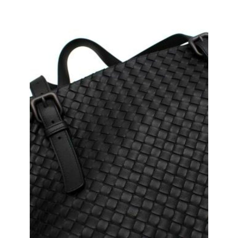 Black Intrecciato leather tote bag For Sale 5