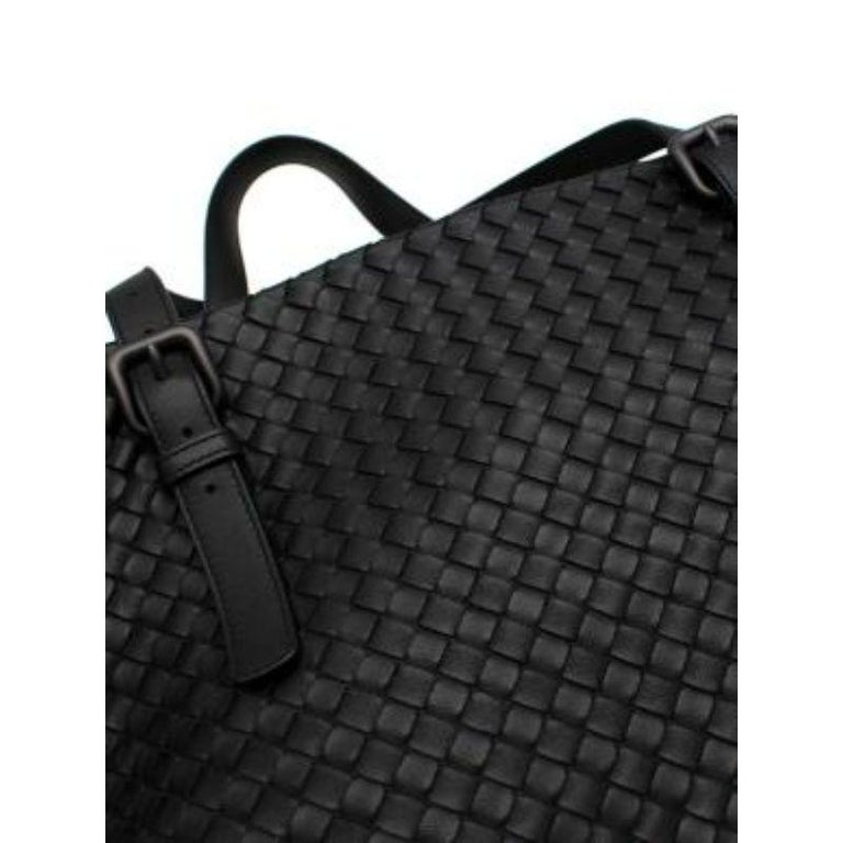 Black Leather Intrecciato Braided Bag