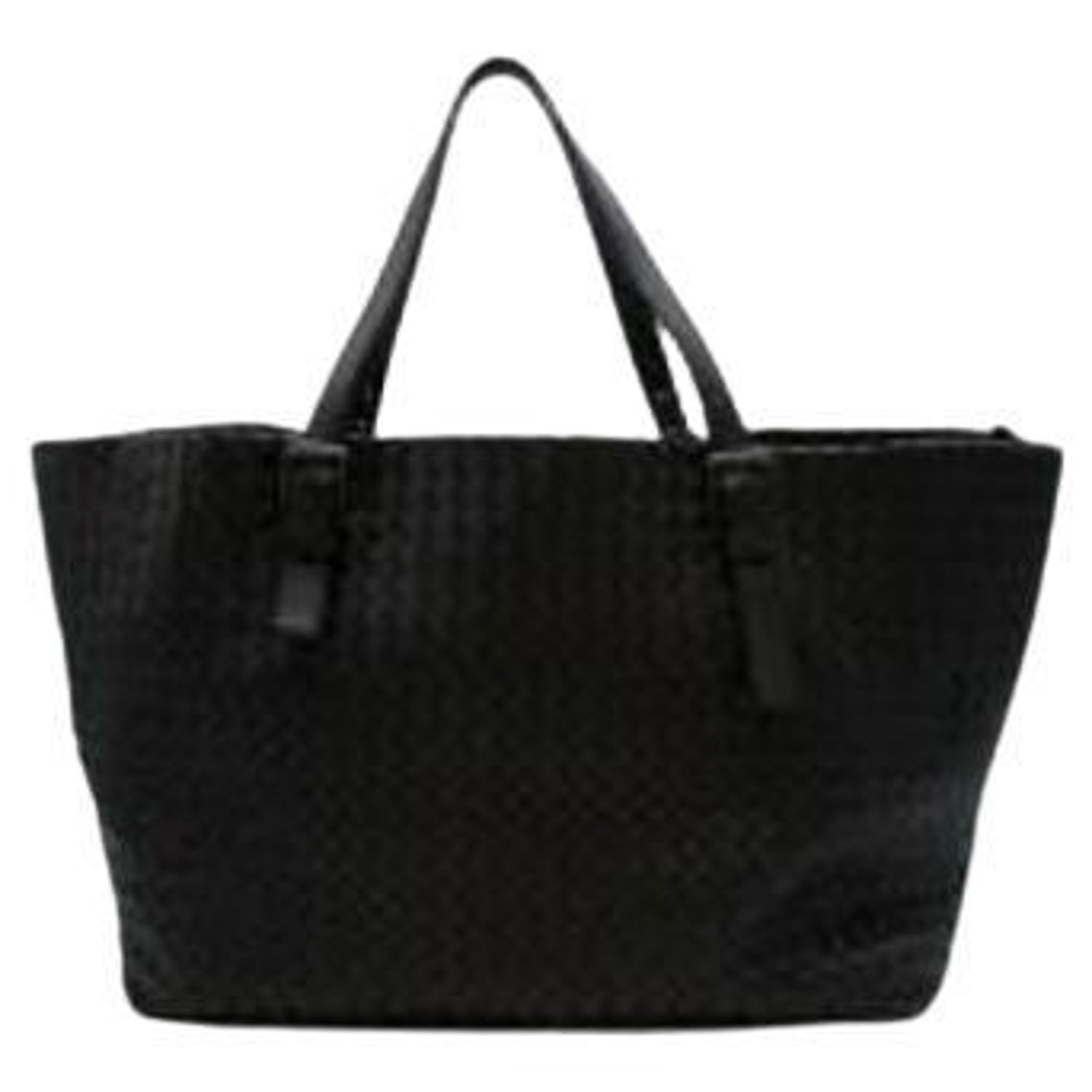 Black Intrecciato leather tote bag For Sale at 1stDibs
