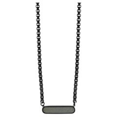 Black IP Stainless Steel RT Elements Necklace with Hematite