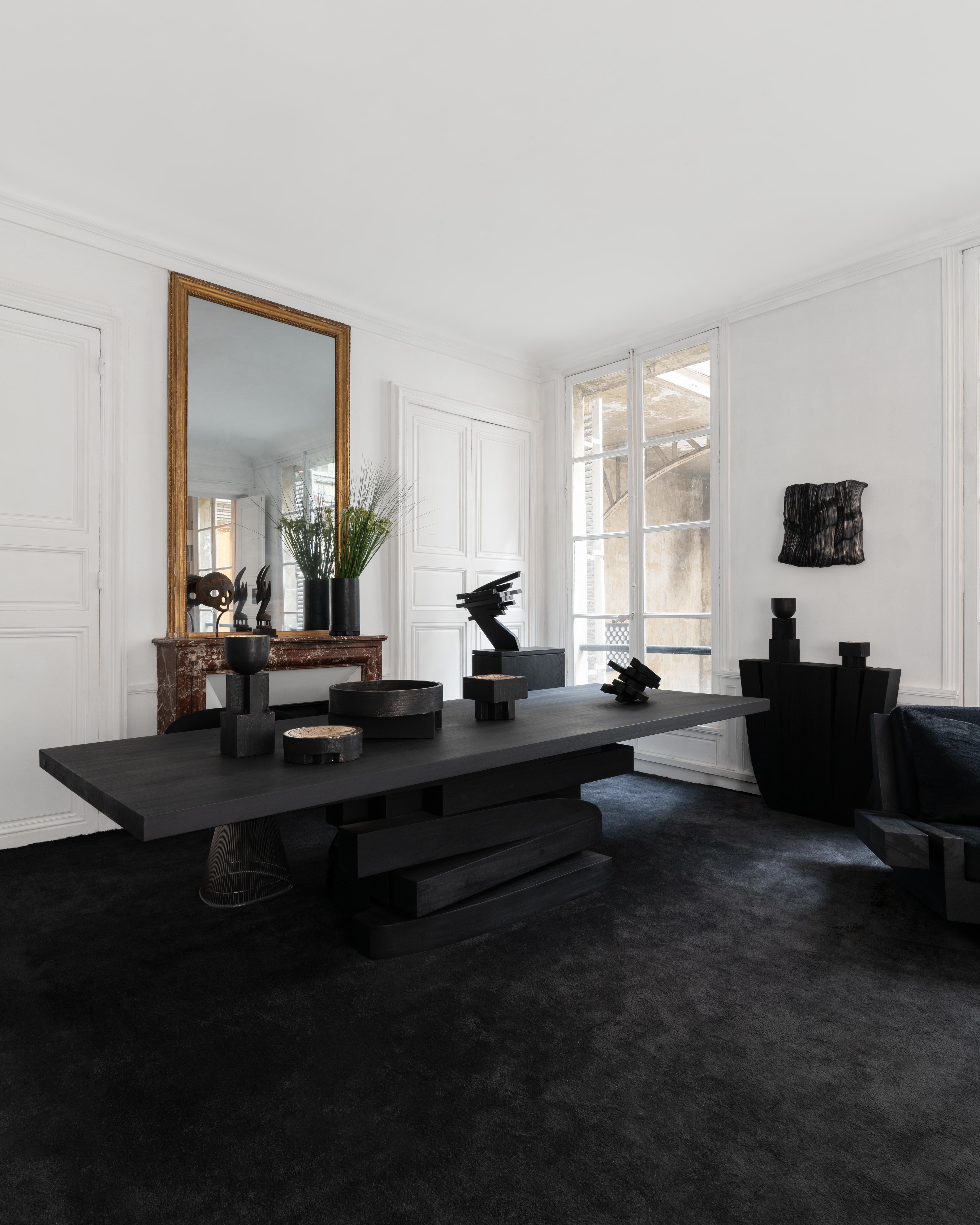 Black Iroko wood Zoumey table 012024 by Arno Declercq For Sale 2