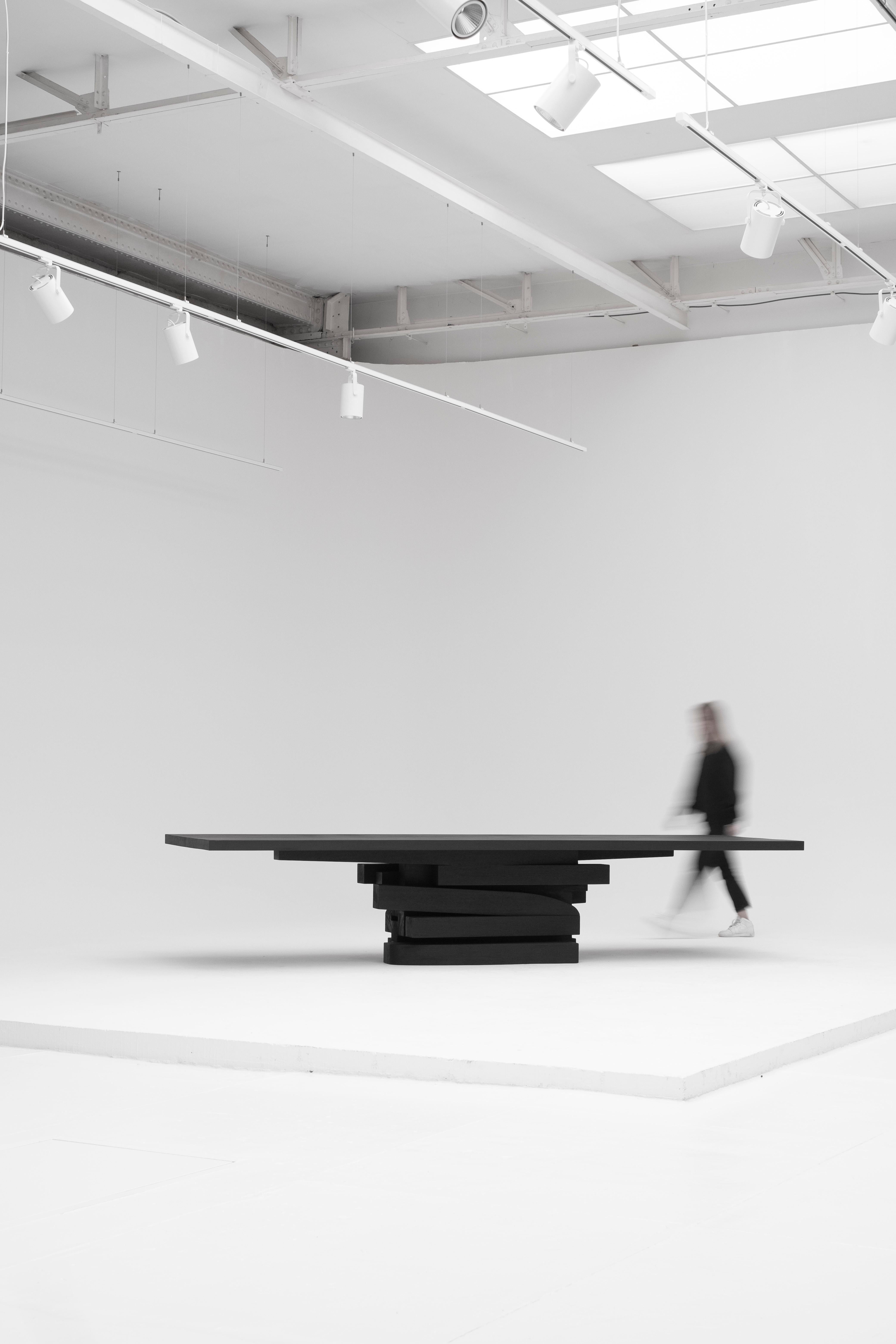 Black Iroko wood Zoumey table 012024 by Arno Declercq For Sale 1