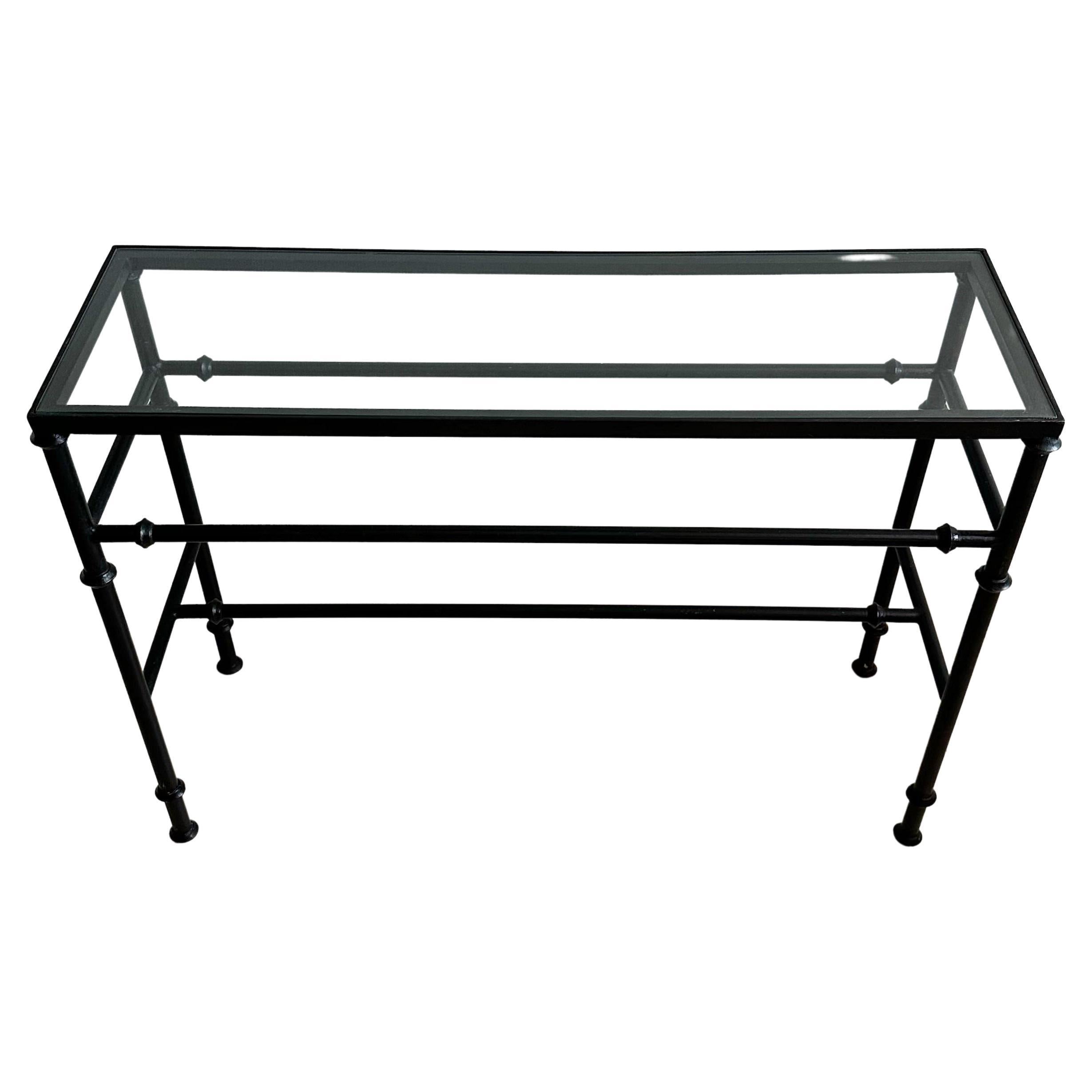 Black Iron Console Table For Sale