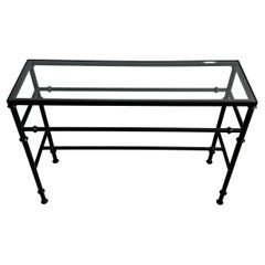 Vintage Black Iron Console Table