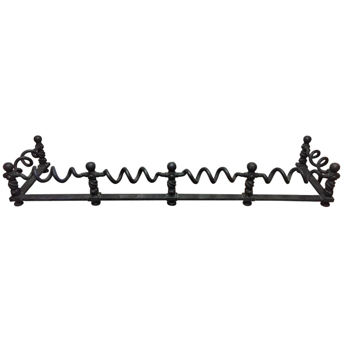 20th Century French Brass Fireplace Fender For Sale at 1stDibs