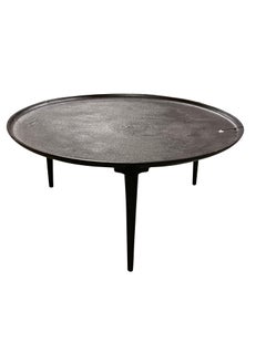 Table basse ronde en fer noir:: Inde:: contemporain