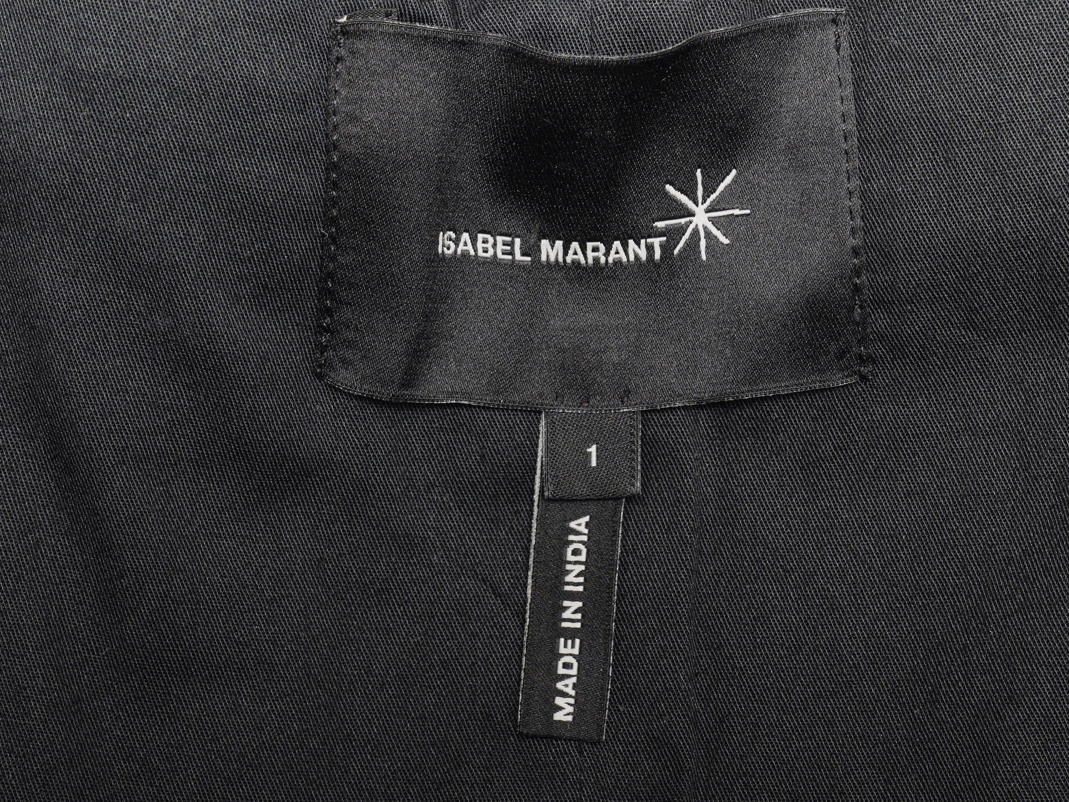 Nero Isabel Marant Gilet stampato impreziosito Designer Taglia 1 In condizioni buone a New York, NY