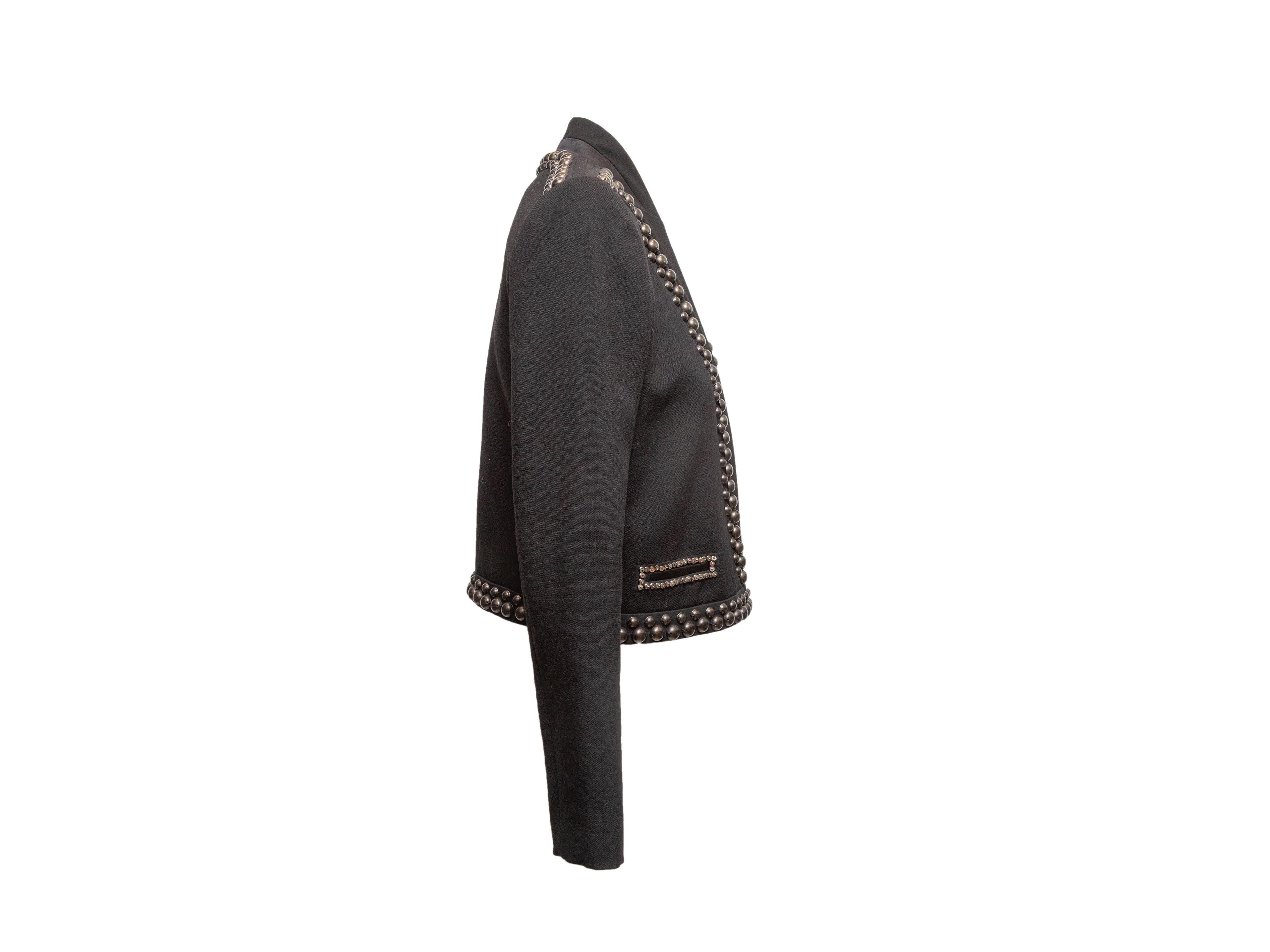 Black Isabel Marant Studded Blazer Size FR 38 In Good Condition For Sale In New York, NY