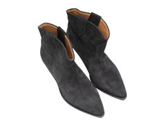 Black Isabel Marant Suede Western Ankle Boots Size 40