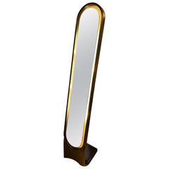 Black Italian Backlit Floor Mirror by Rimadesio circa 1970s