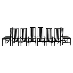 Black Italian Modern Dining Chairs by Pace Collection