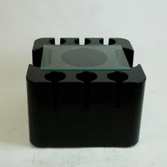 Black Italian Modern Plastic Bar Trolley Bacca by Sergio Mazza for Artemide