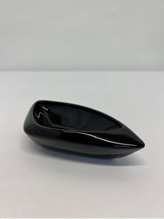 Black Italian Murano Glass Catchall or Tray