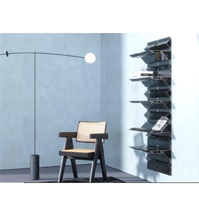 Modern Black Item 4 Turning Points Bookcase Shelf by Scattered Disc Objects