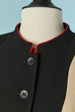 Black jacket and dress ensemble Louis Féraud Circa 1970's