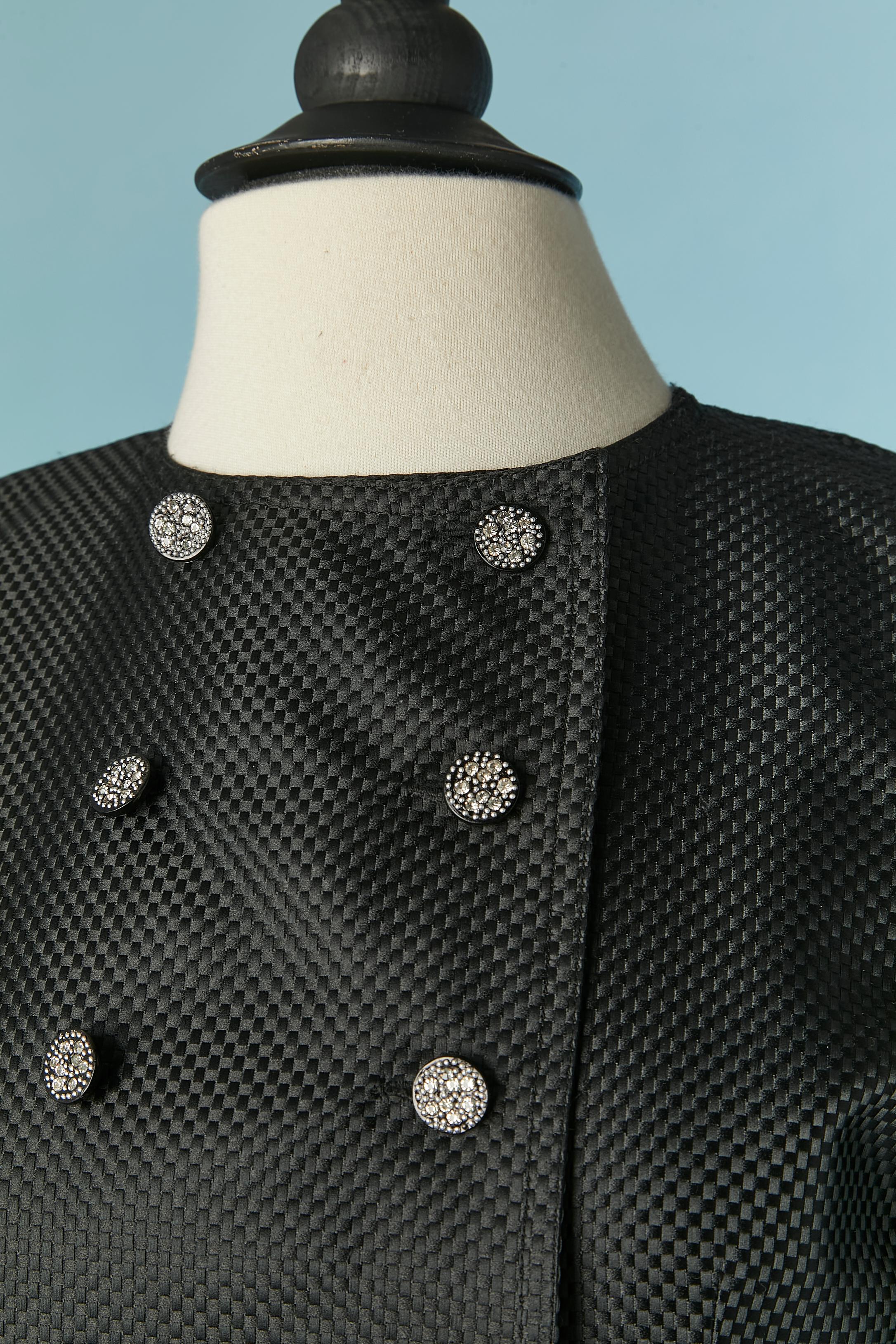 Black jacket and dress ensemble with mini check pattern CHLOE In Excellent Condition For Sale In Saint-Ouen-Sur-Seine, FR