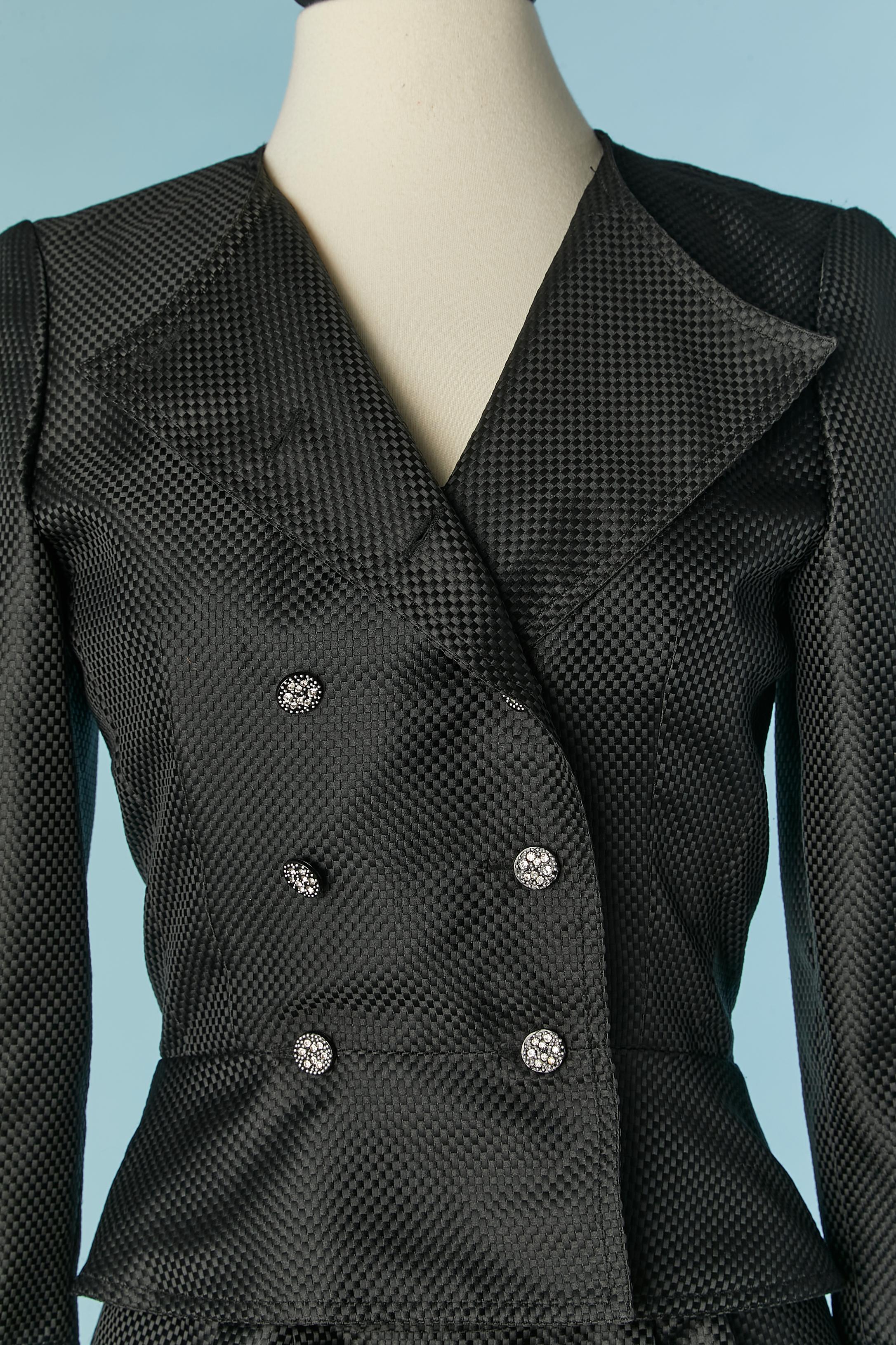 Black jacket and dress ensemble with mini check pattern CHLOE For Sale 2