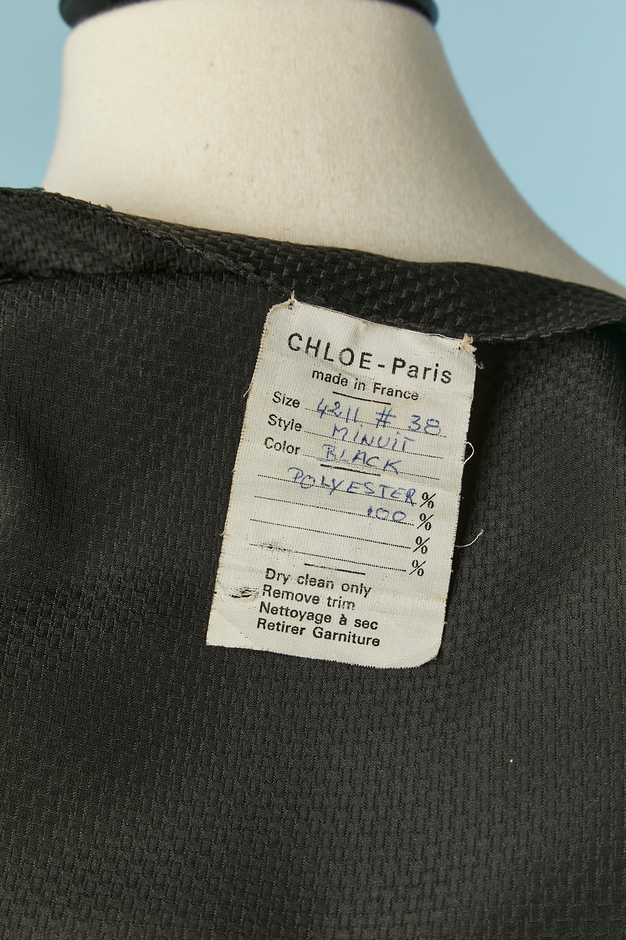 Black jacket and dress ensemble with mini check pattern CHLOE For Sale 4