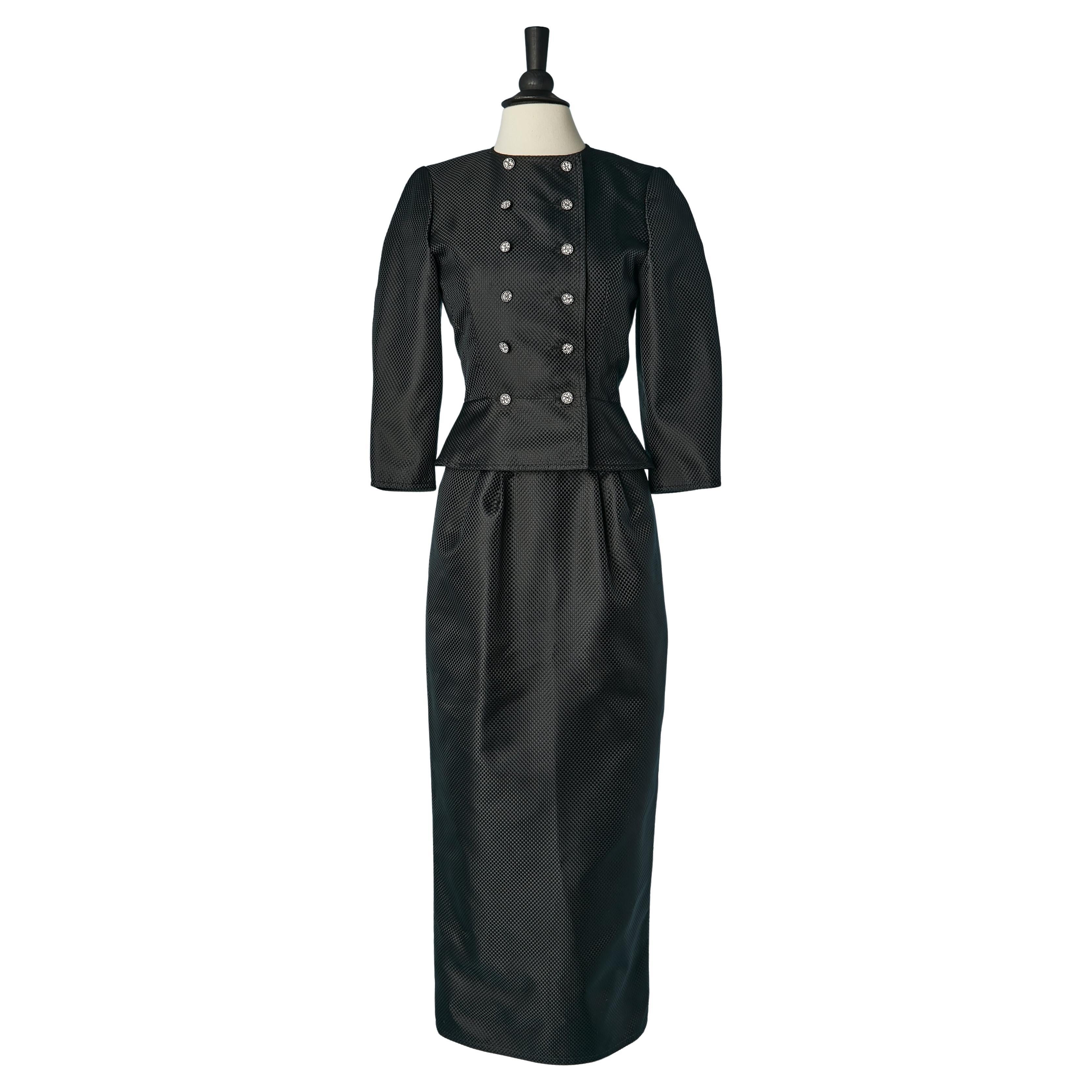 Black jacket and dress ensemble with mini check pattern CHLOE For Sale