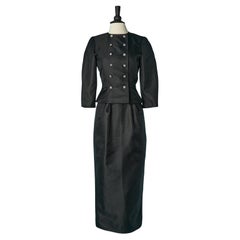 Ensemble veste et robe noire à mini carreaux CHLOE