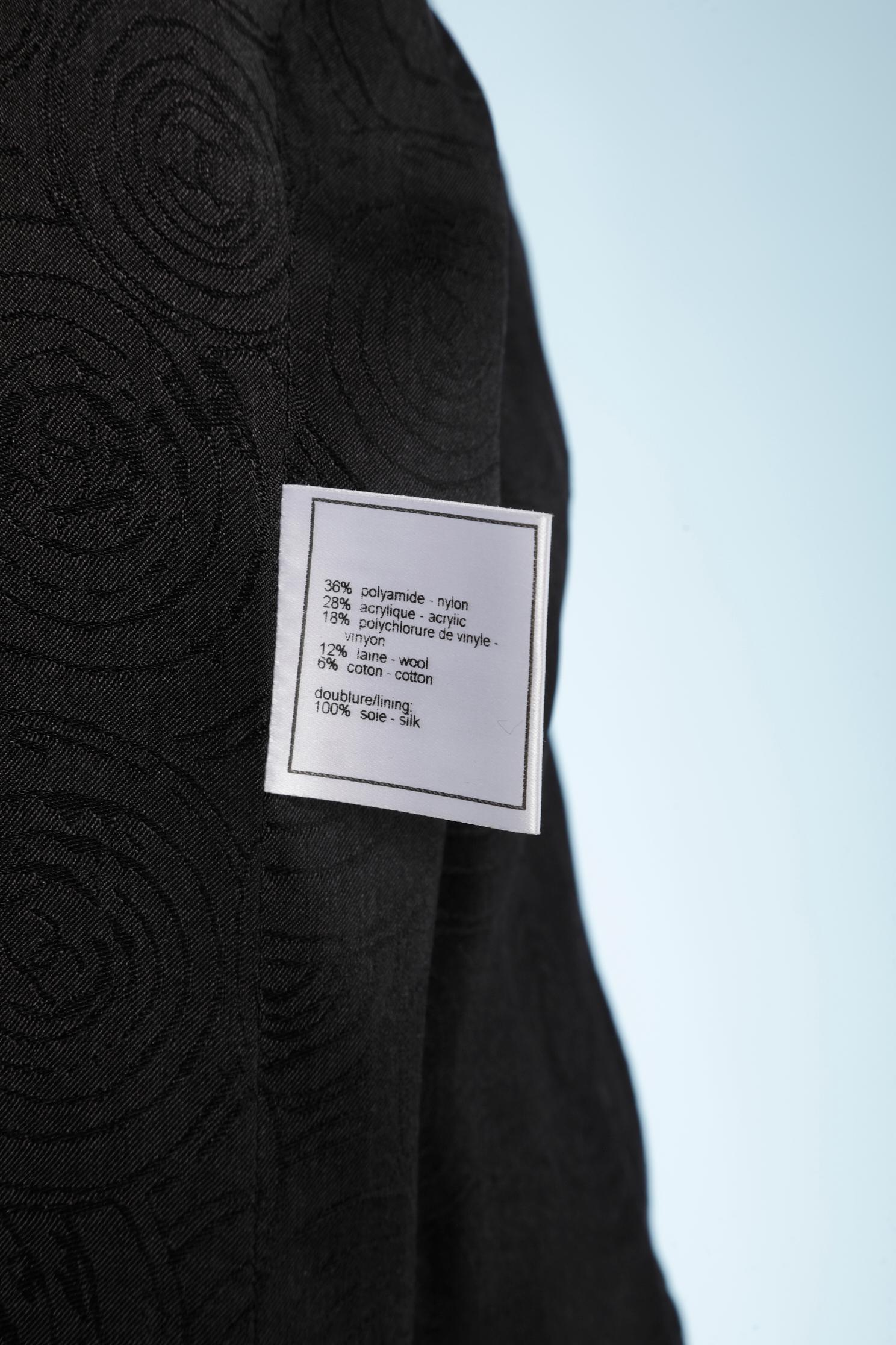 Giacca nera e top in lana, lurex e paillettes Chanel in vendita 1