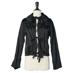 Black jacket in crumpled effect fabric Prada 