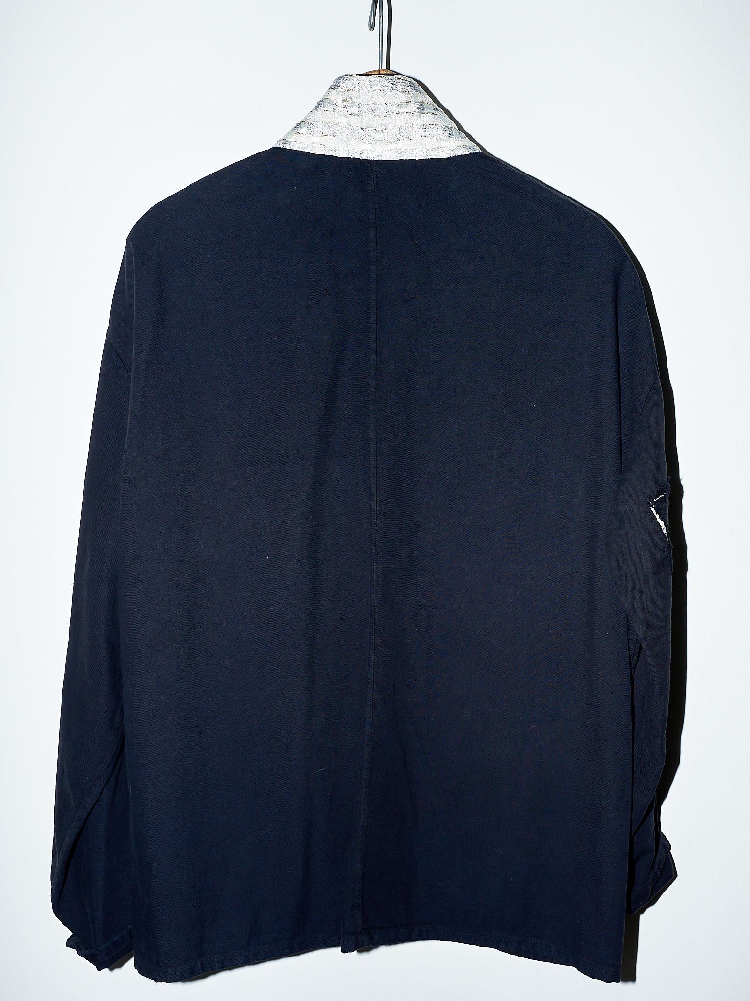 Black Jacket Lurex Tweed Pockets Large Cotton J Dauphin For Sale 2