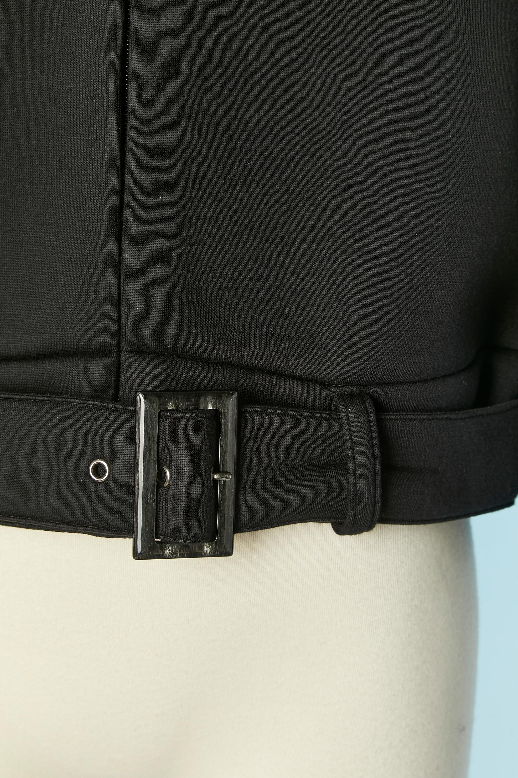 Noir Veste noire avec ceinture EMPORIO ARMANI en vente