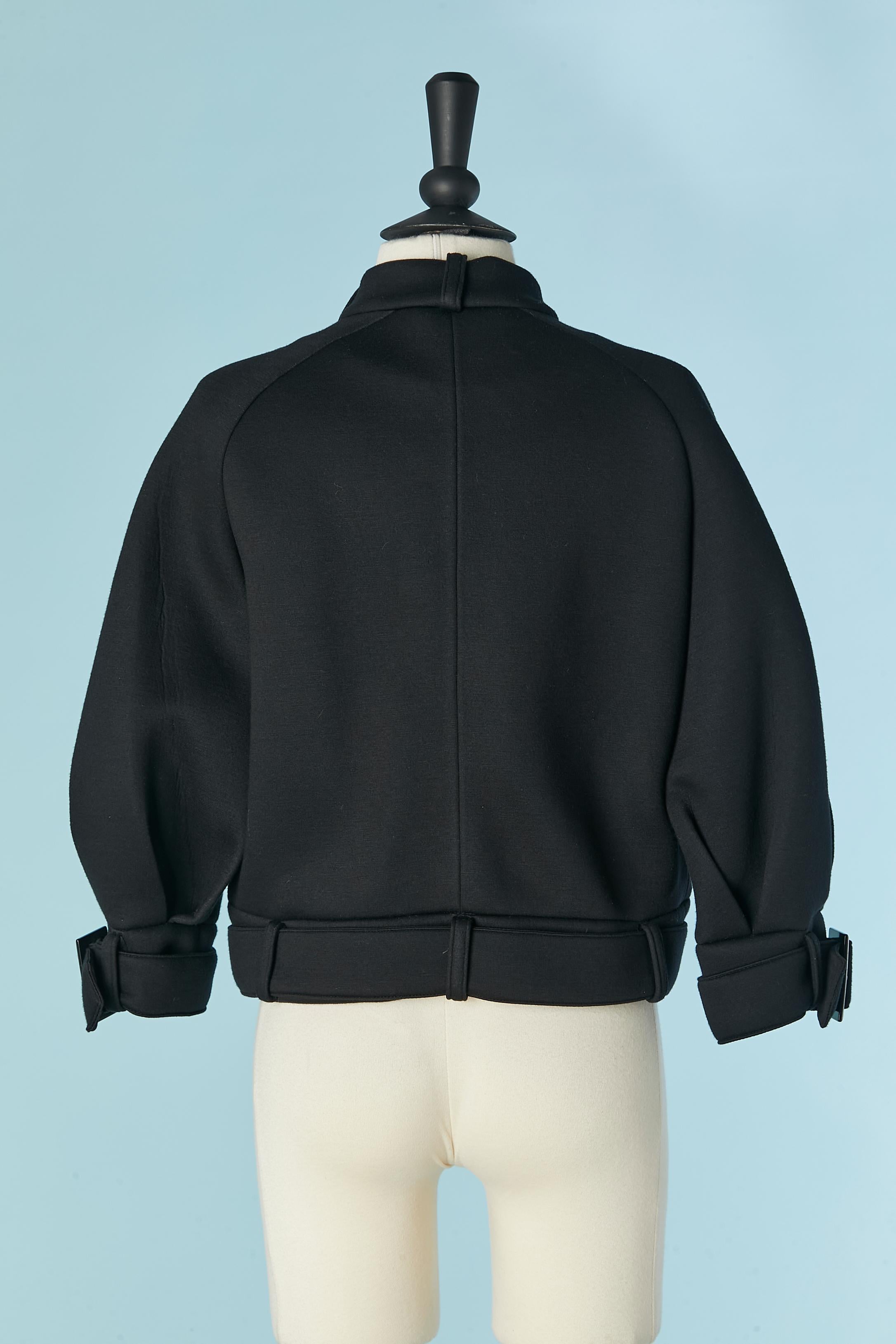 Veste noire avec ceinture EMPORIO ARMANI en vente 2