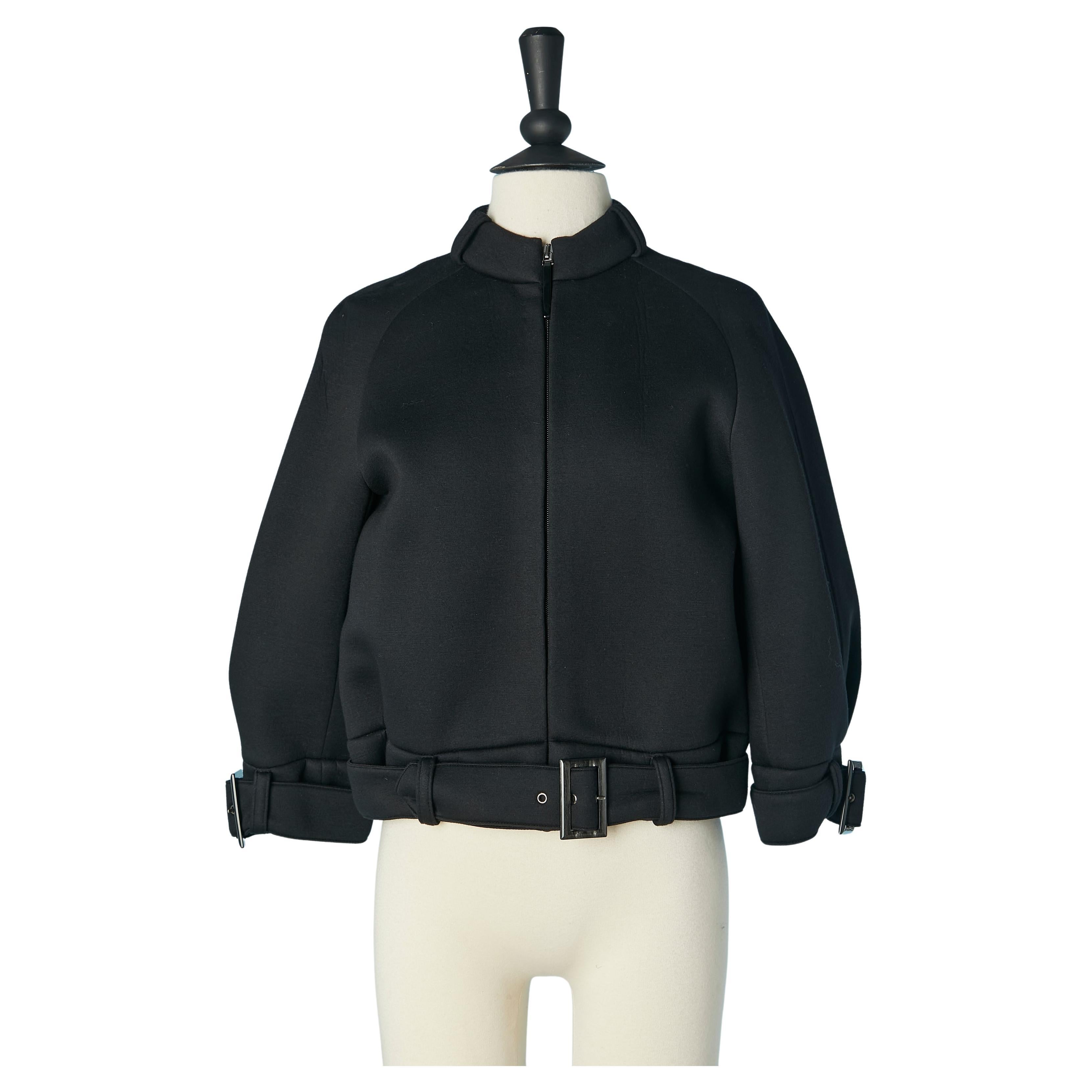 Veste noire avec ceinture EMPORIO ARMANI en vente
