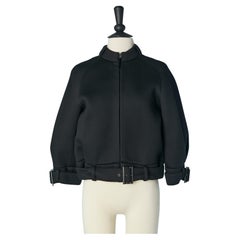 Chaqueta negra con cinturón EMPORIO ARMANI