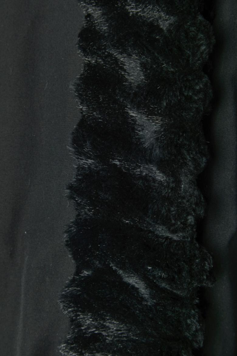 Schwarze Jacke mit Pelzfutter Yves Saint Laurent Variation im Zustand „Hervorragend“ im Angebot in Saint-Ouen-Sur-Seine, FR