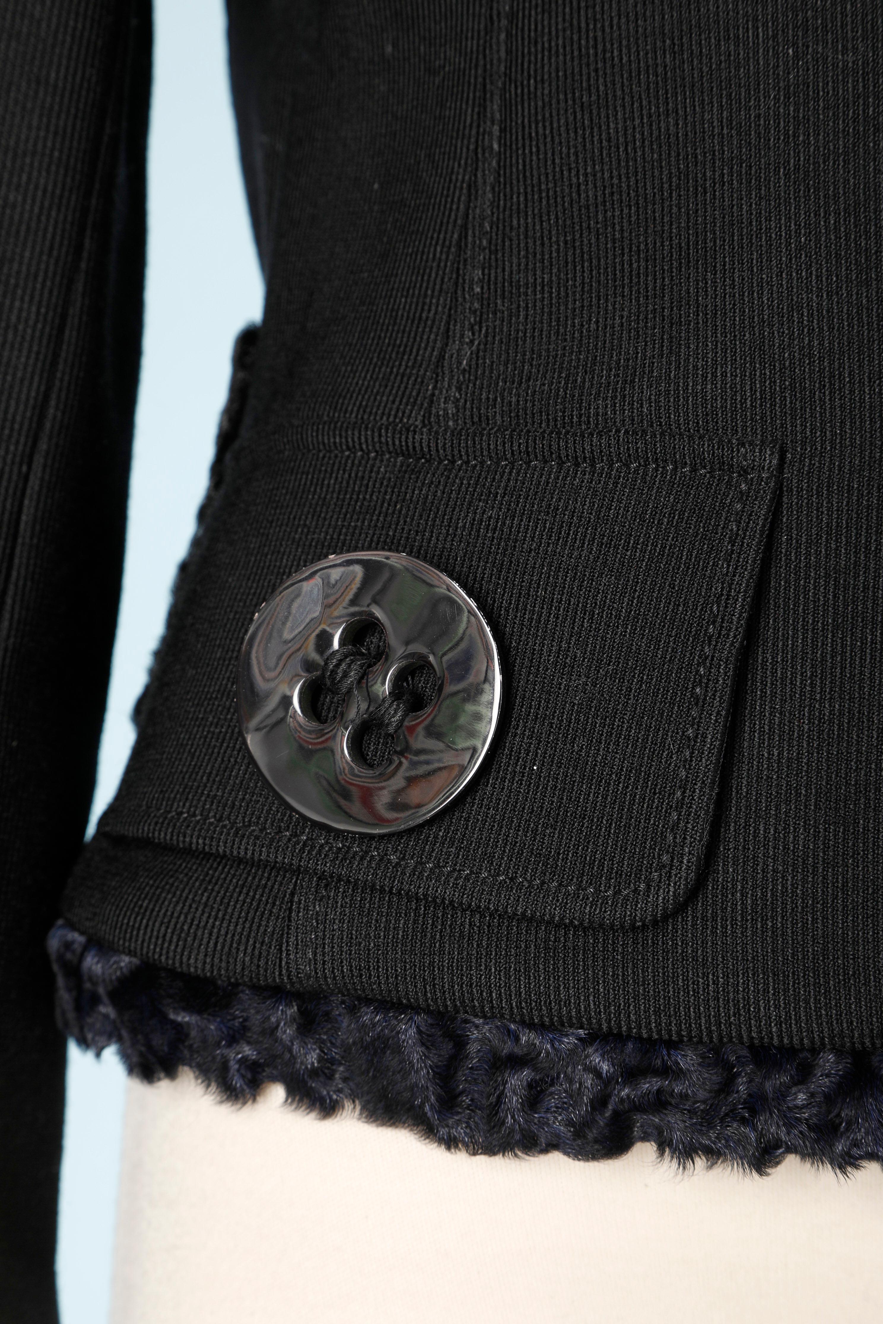 Black jacket with furs collar Dolce & Gabbana  1