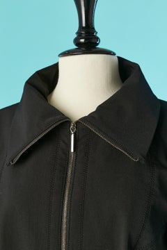 Black jacket with mink stripes on the sleeves Gianfranco Ferré Studio