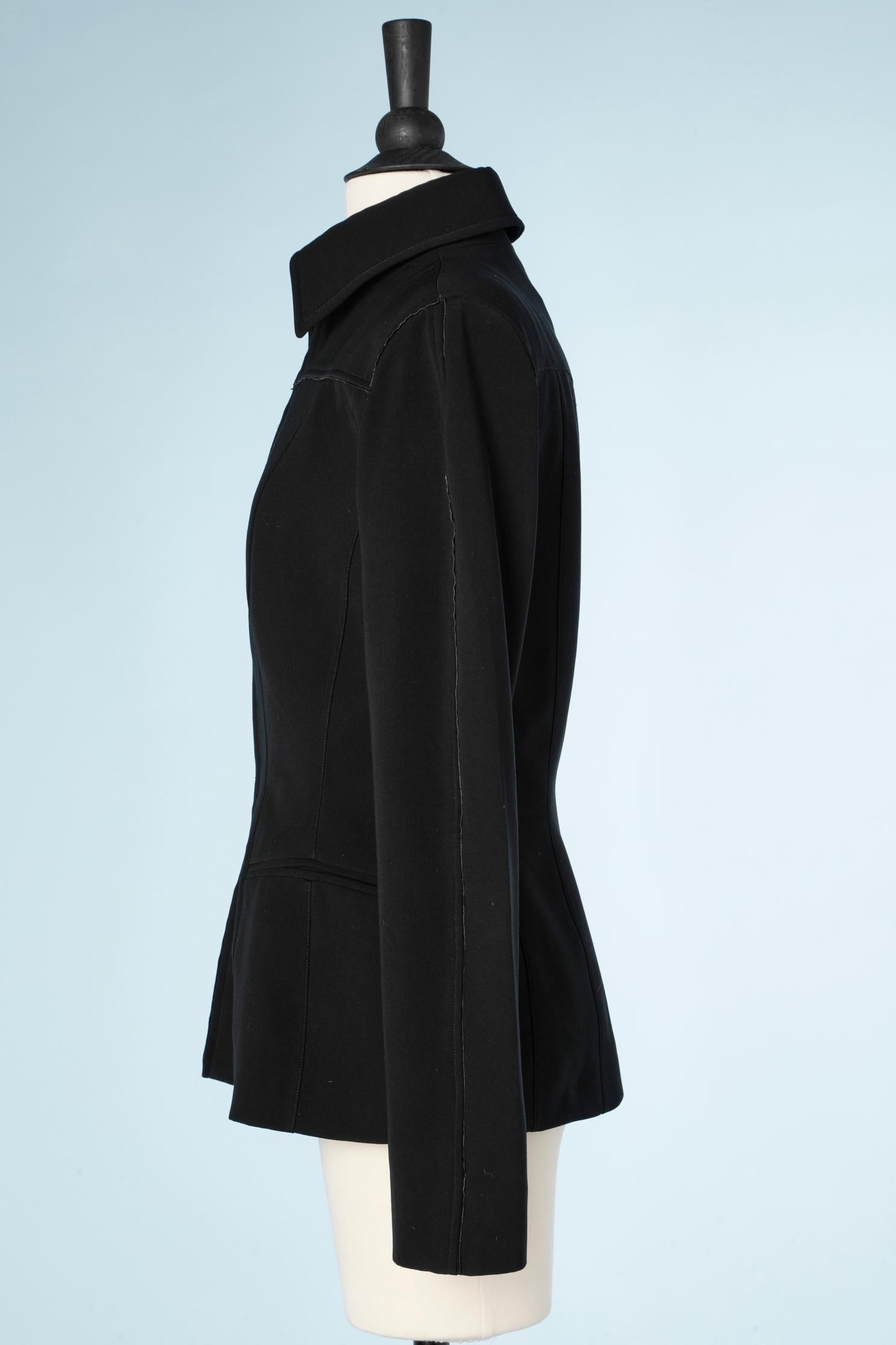 Black jacket with zip and metallic star MUGLER  1
