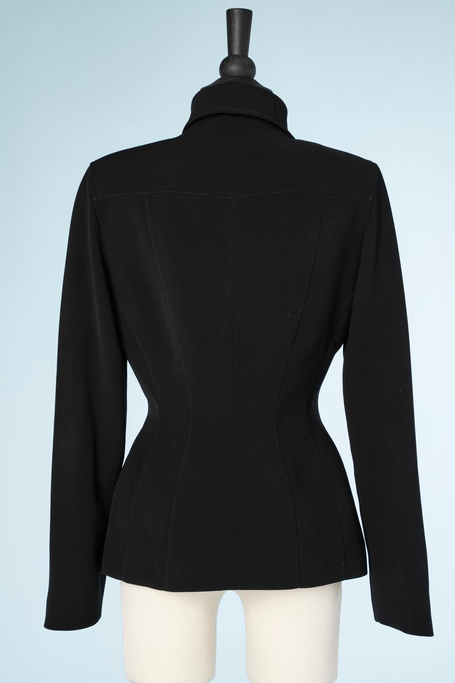 Black jacket with zip and metallic star MUGLER  2