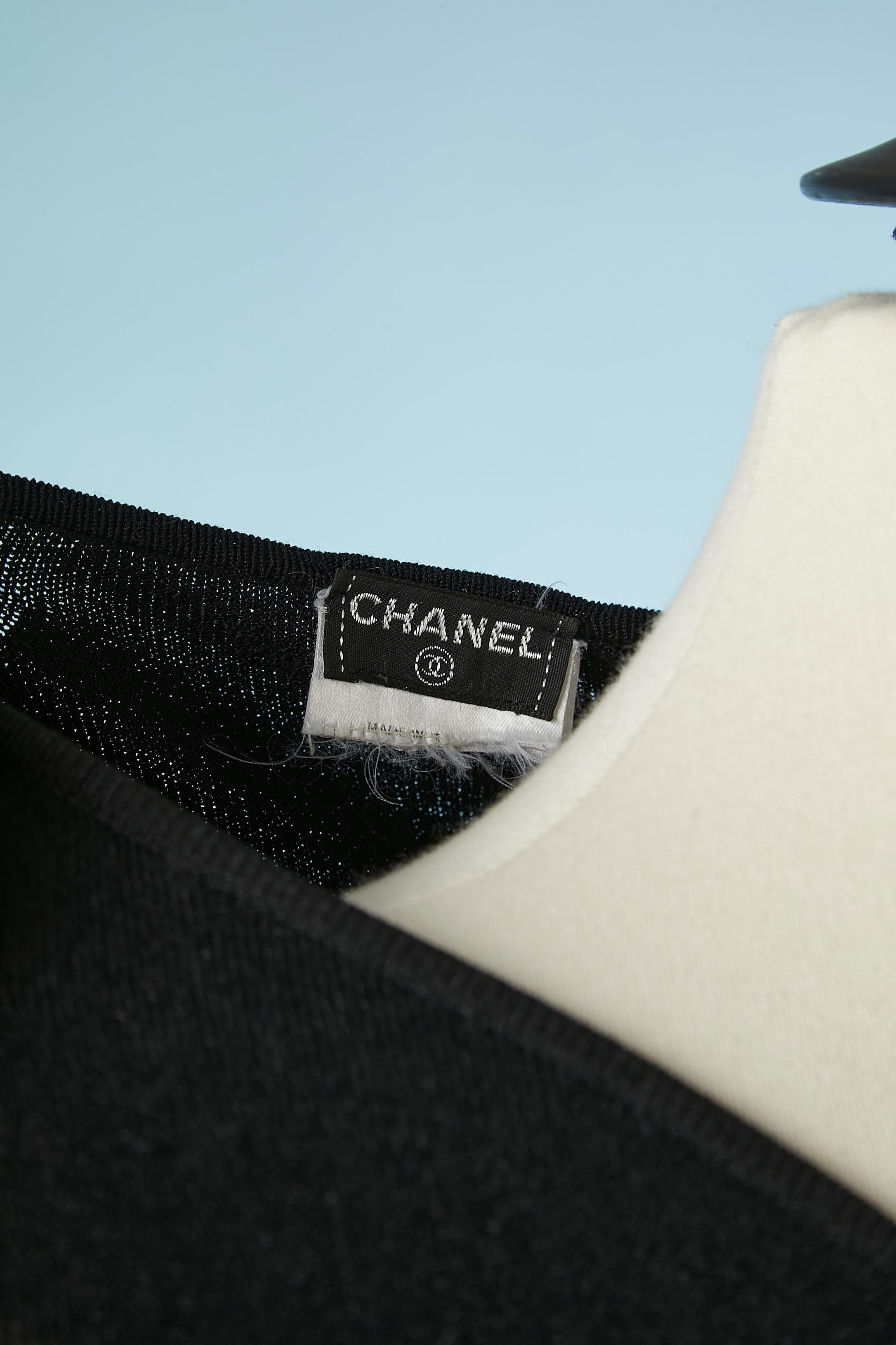 Negro  punto jacquard Chanel en venta 2