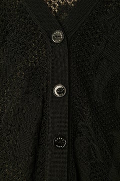 Black jacquard rayon Vest and tank-top Twin-set ensemble CHANEL