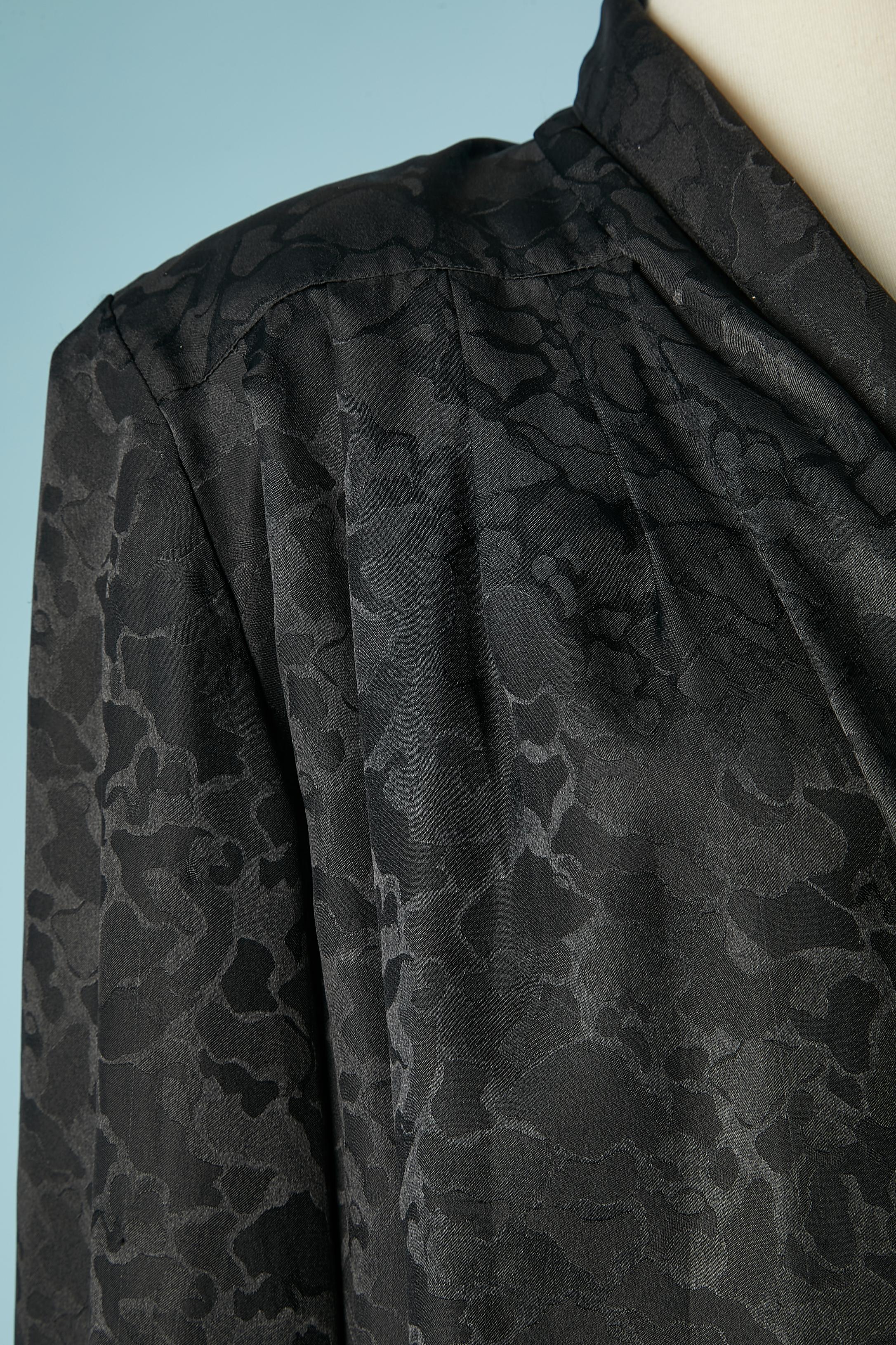 Black jacquard wrap shirt Nina Ricci 