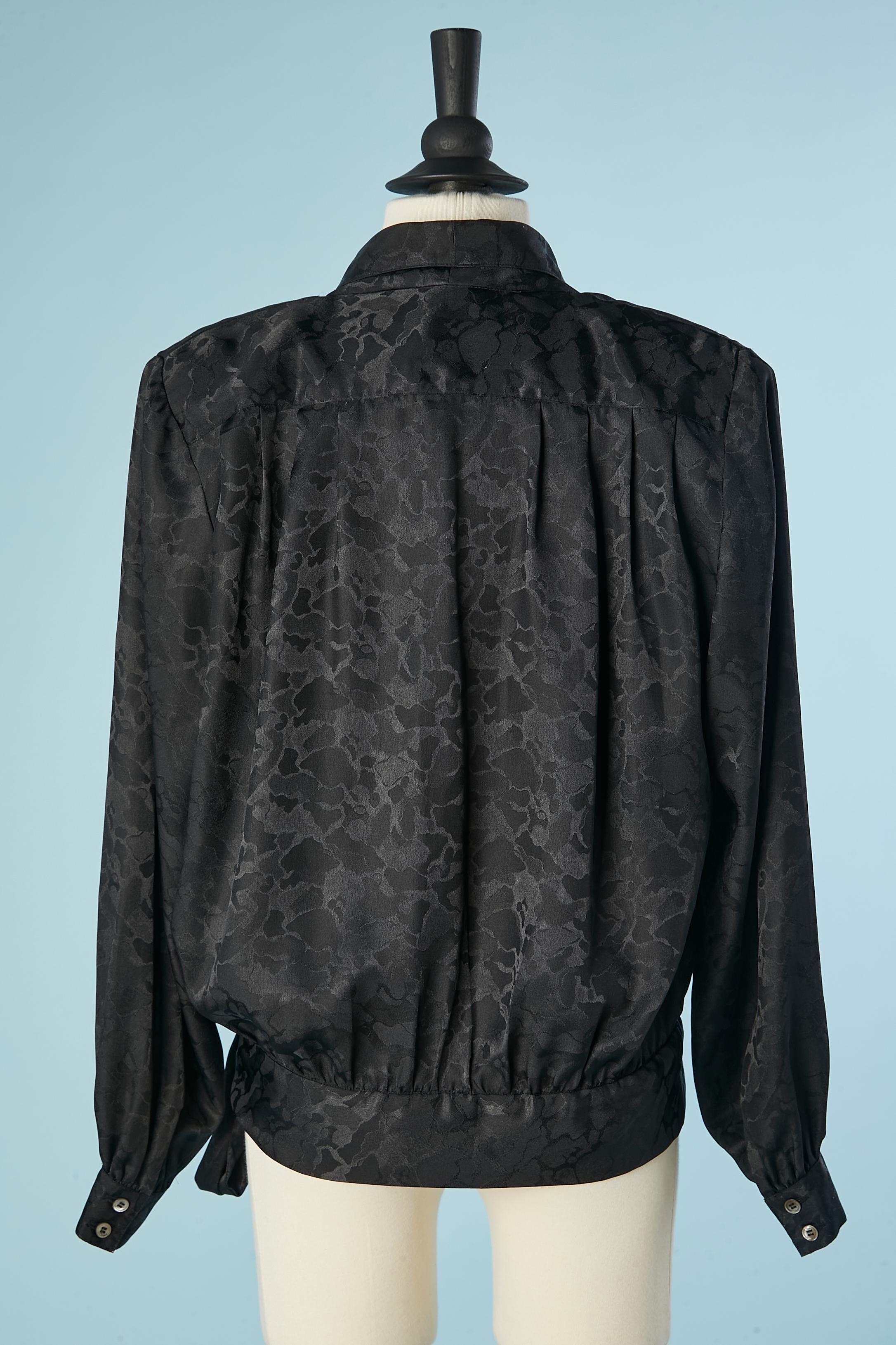 Black jacquard wrap shirt Nina Ricci 