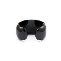Sylva & Cie Black Jade Cuff Bracelet with Diamonds