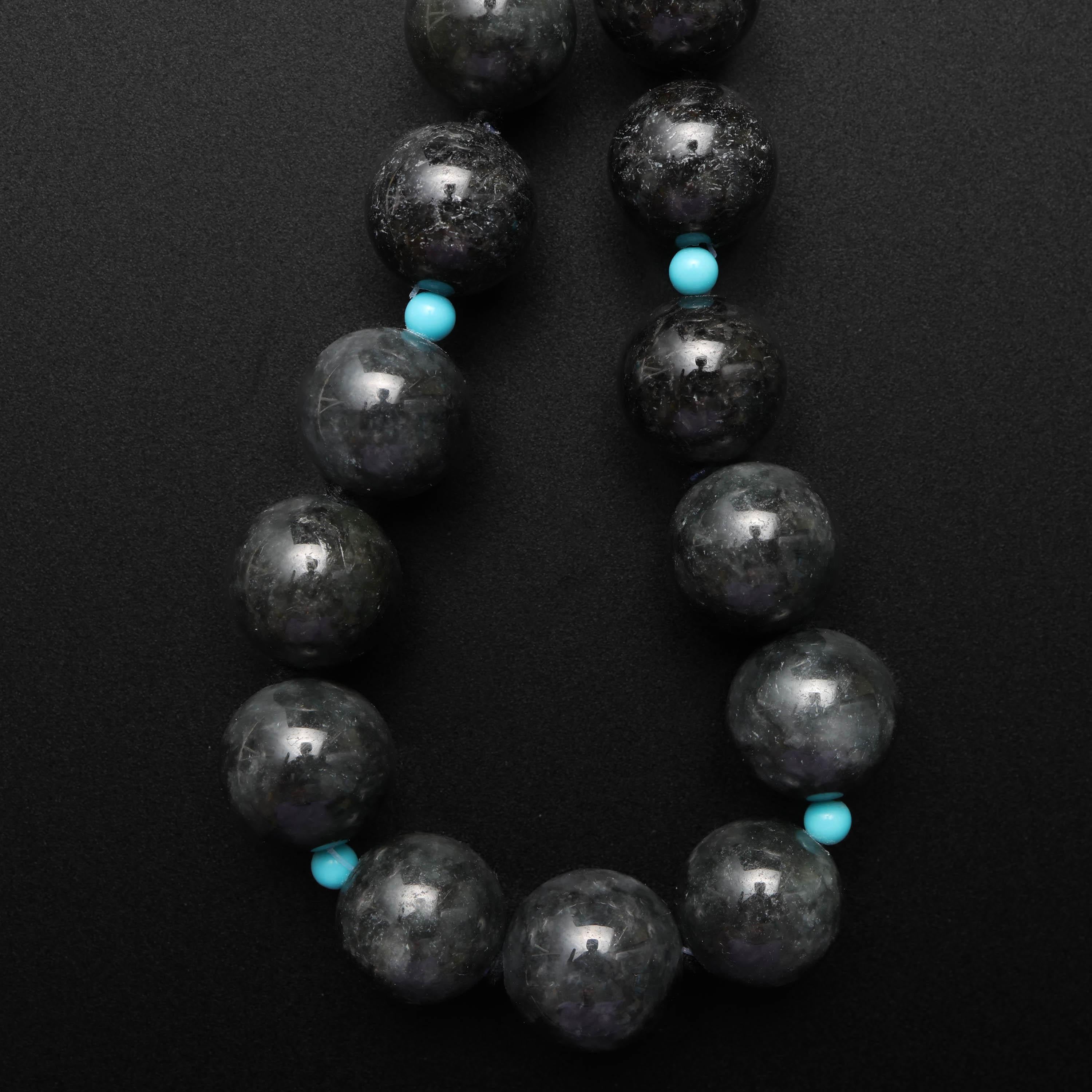 black jade bead necklace