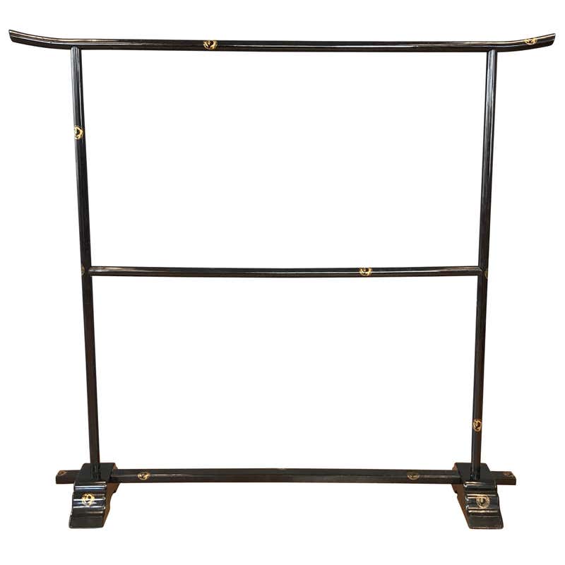 Black Japanese Edo Period Kimono Rack For Sale at 1stDibs