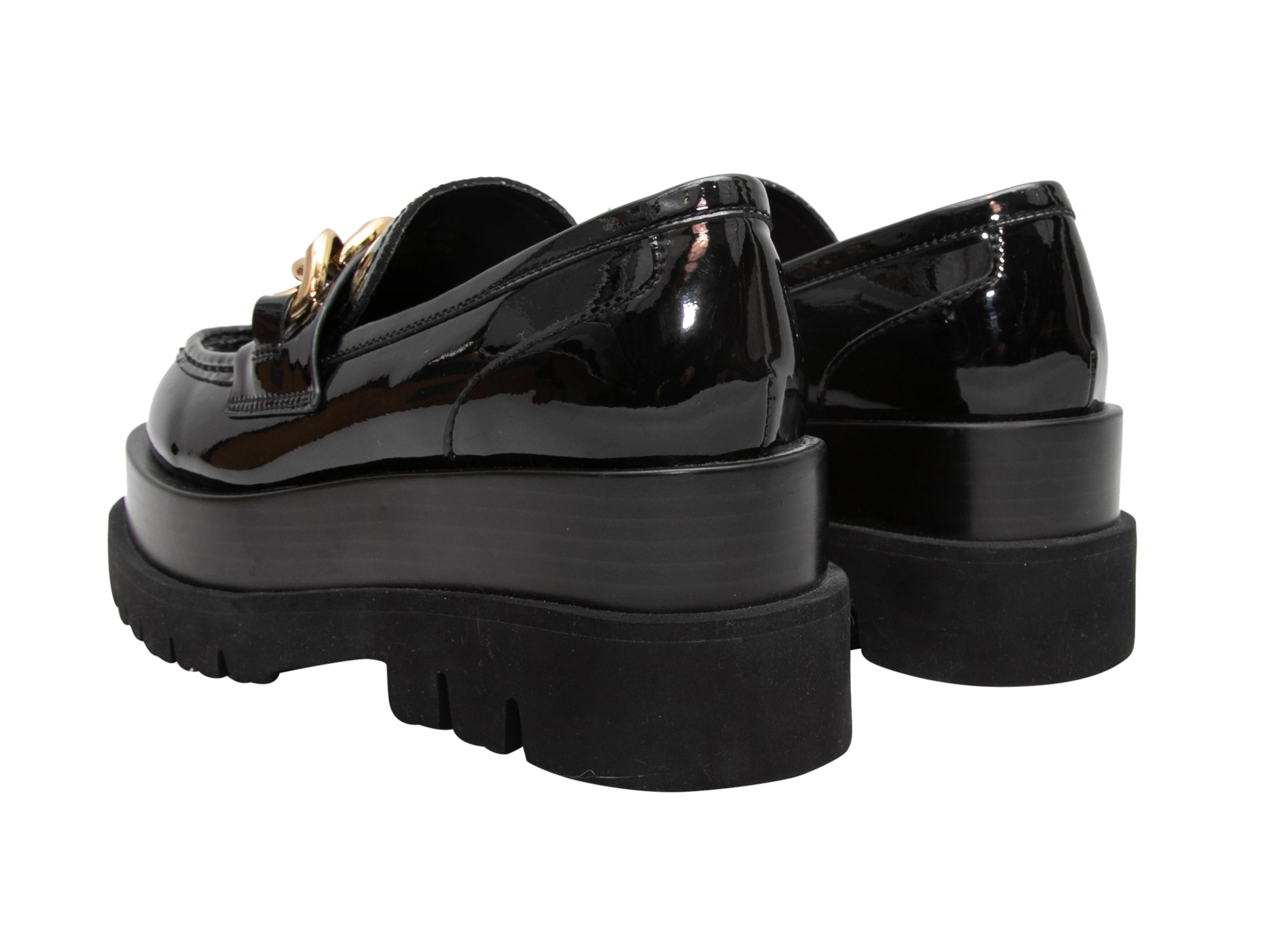 Black Jeffrey Campbell Patent Platform Loafers Size 38 For Sale 1