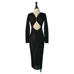 Abito da cocktail senza schienale in jersey nero ALEXANDRE Vauthier